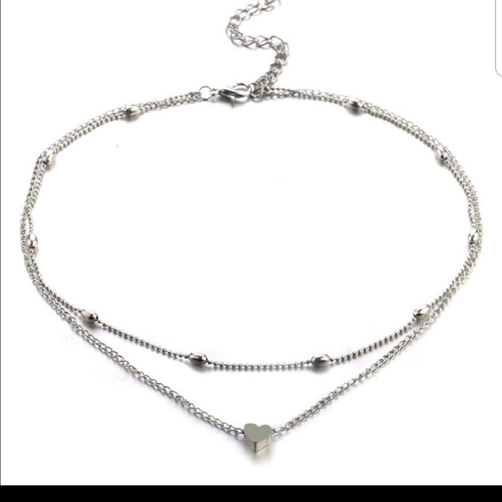 Stunning Silver Layered Necklace Simple Classy NIB - Picture 3 of 8
